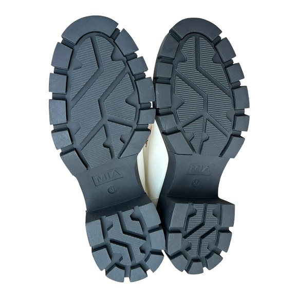 MIA‎ Womens Catalin Combat Casual Boots Ankle Low Heel Off White Size 6.5 - Picture 11 of 12